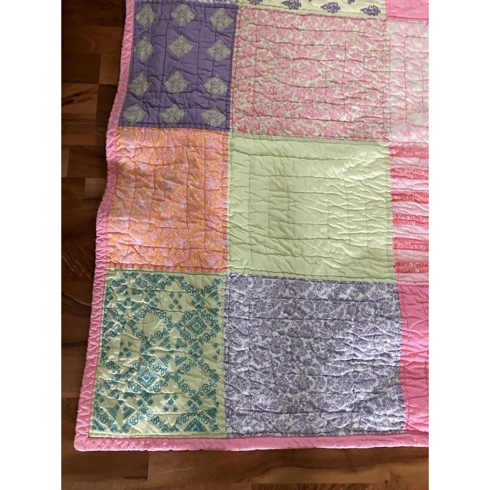 PB Teen Pottery Barn Quilt Patchwork Blanket 83